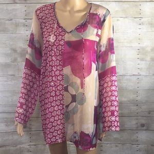 Jordan Fushia blouse Size L